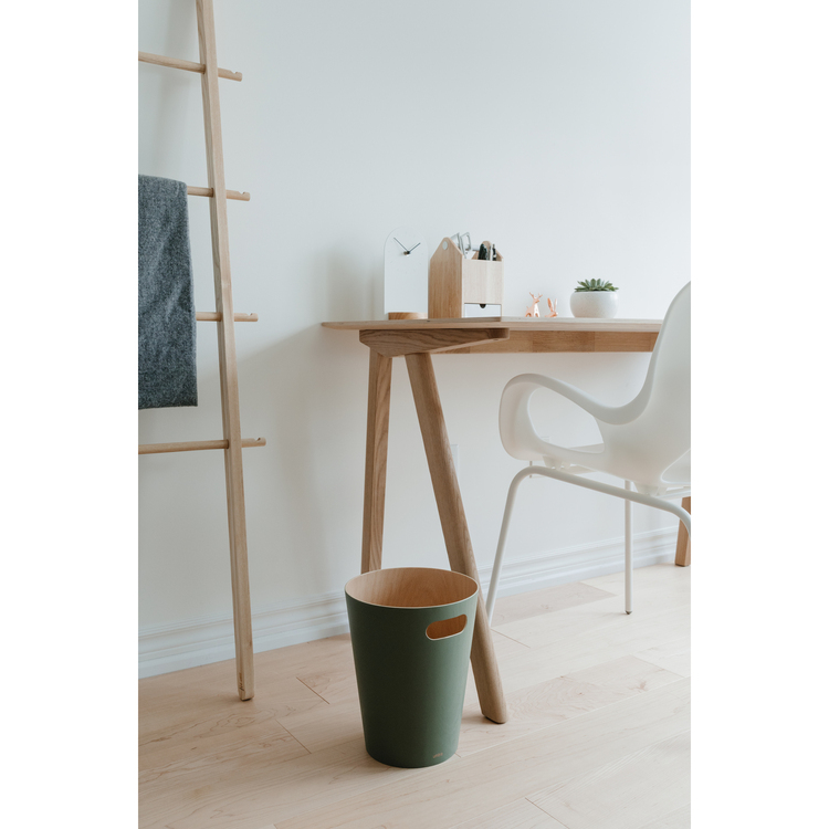 Umbra Woodrow 2 Gallon Trash Can - Spruce Wood Finish - Image 3
