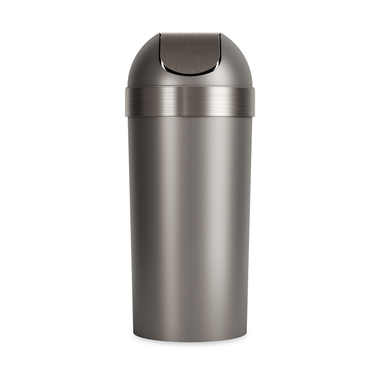 Large 16.5G Pewter Swing-Top Garbage Can - Umbra - Image 2