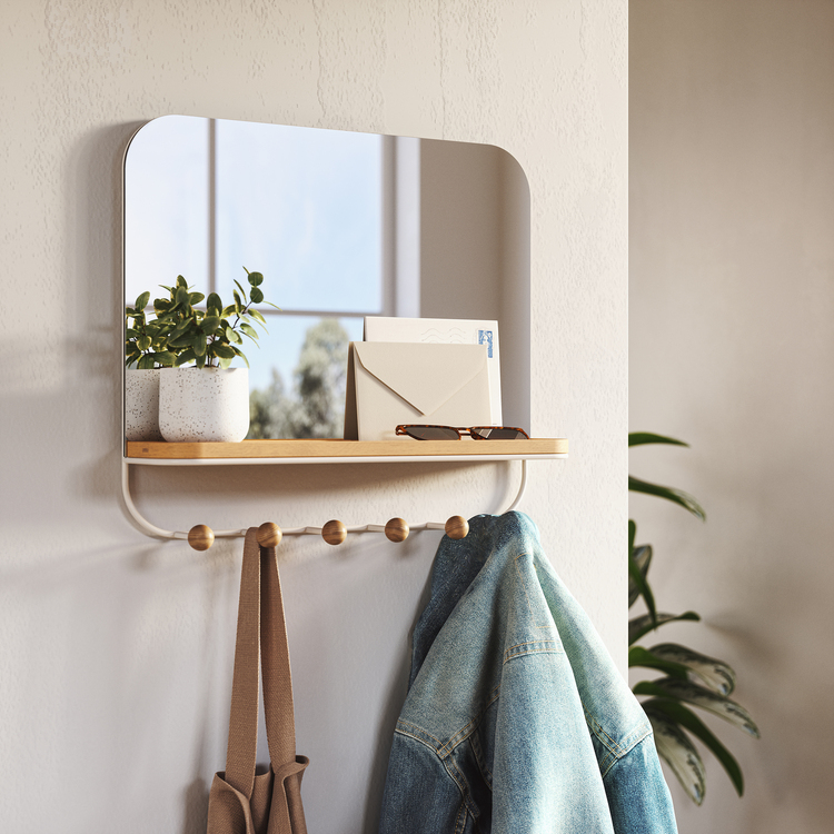 Umbra Estique Mirror With Hooks - Thumbnail 2