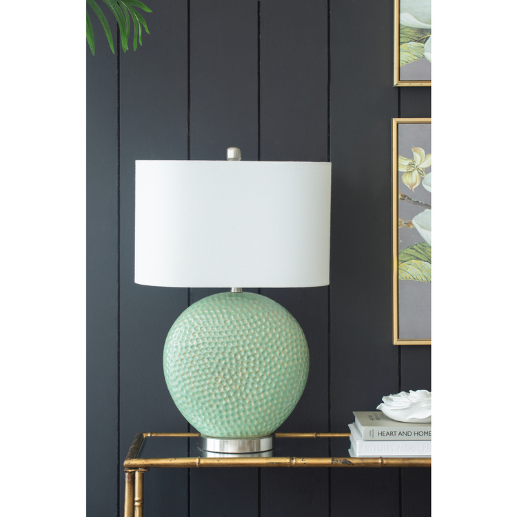 A&B Home Dimpled Ceramic Table Lamp - Thumbnail 3