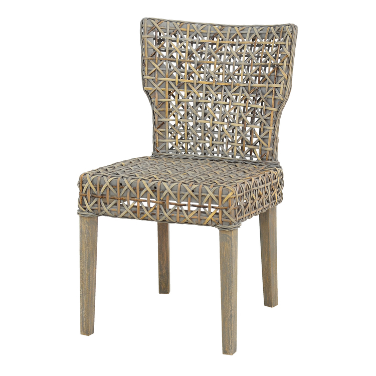 A&B Home Woven Rattan Side Chair