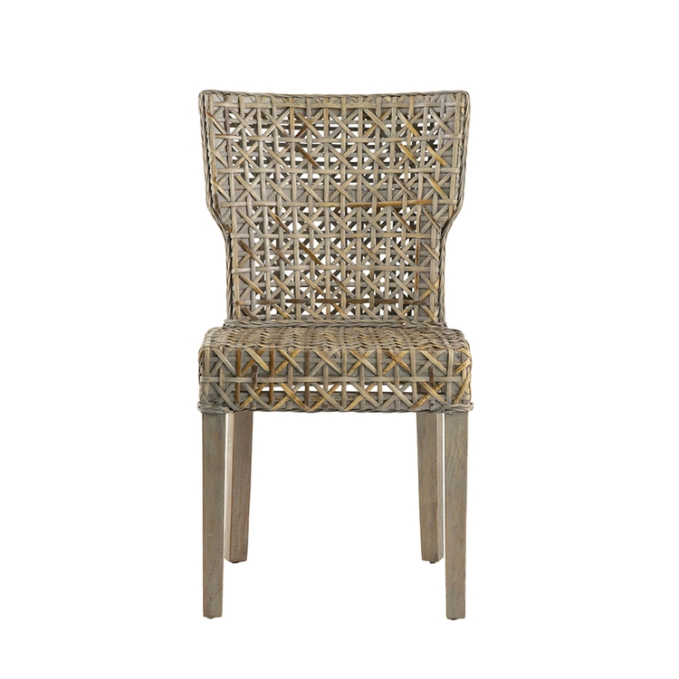 A&B Home Woven Rattan Side Chair - Thumbnail 4