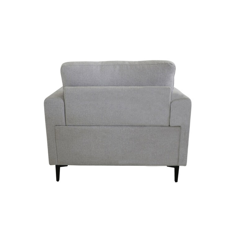 BenJara Chair with Fabric Upholstery and Sleek Metal Legs - Thumbnail 3