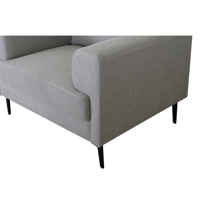 BenJara Chair with Fabric Upholstery and Sleek Metal Legs - Thumbnail 4