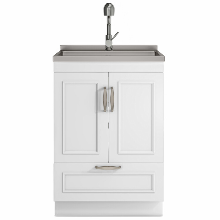Simpli Home Cardinal Utility Sink & Cabinet - Thumbnail 3