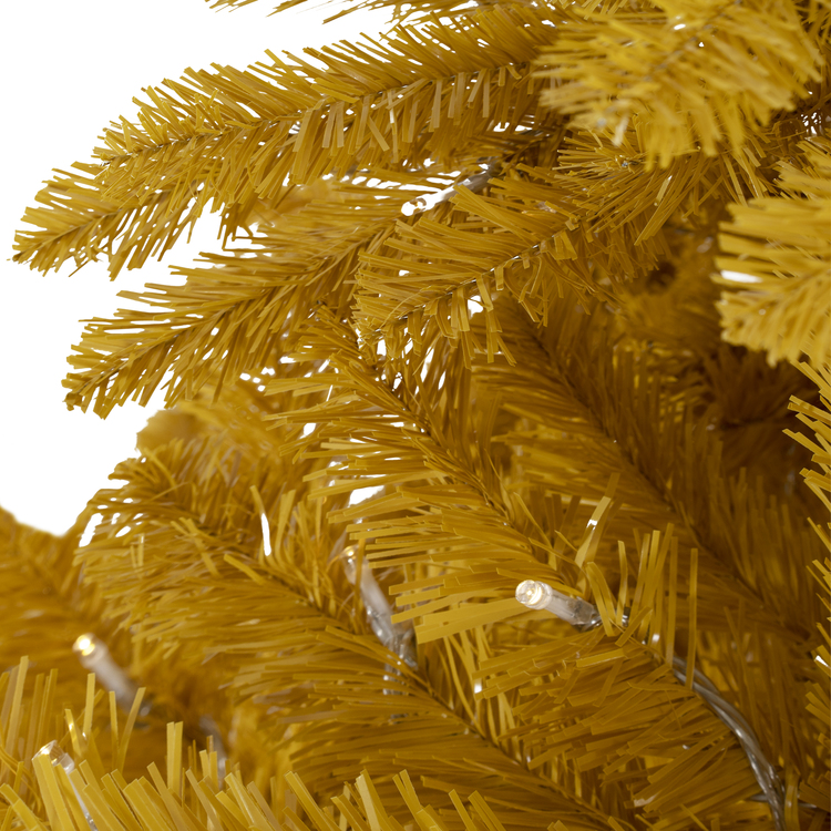 Maria Gold Christmas Tree Prelit, Realistic Artificial Christmas