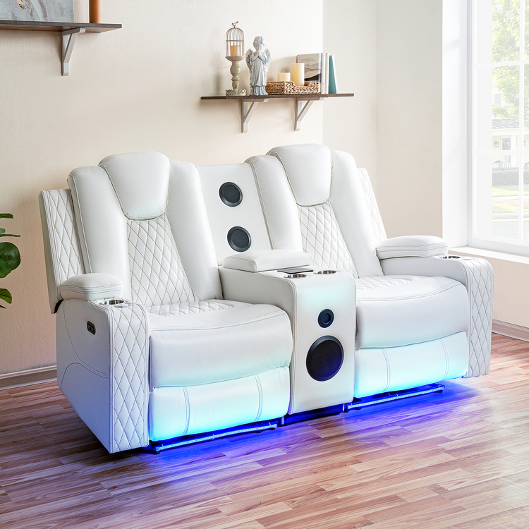 Recliner with LED Lights & Speaker