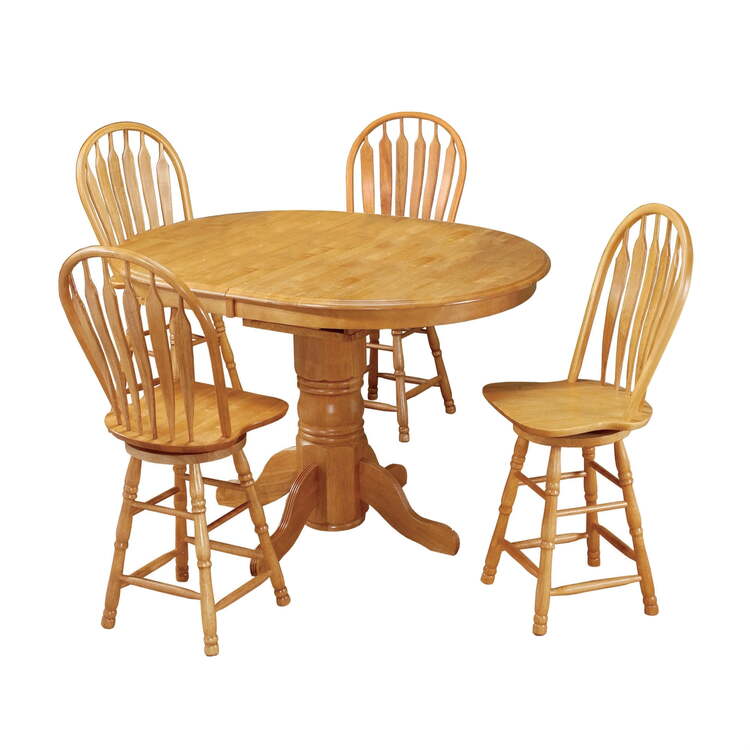 Sunset Trading Oak Selections 24" Swivel Barstool | Counter Height Stool | Light Oak - Image 6