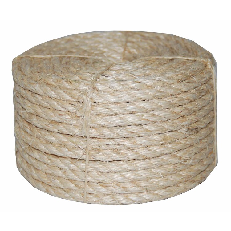 T.W . Evans Cordage Sisal Rope 1/2" x 100ft - Natural Fiber Cordage image - 1