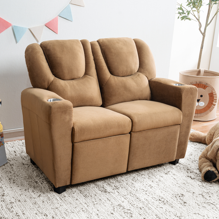 Suri Kids Push-Back Loveseat Recliner by Naomi Home