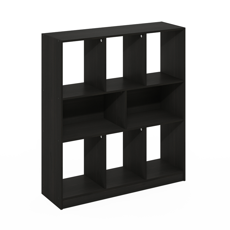 Furinno Daly 8-Cube Horizontal Bookcase, Bookshelf, Storage Organizer, 35 Width, Espresso image - 1
