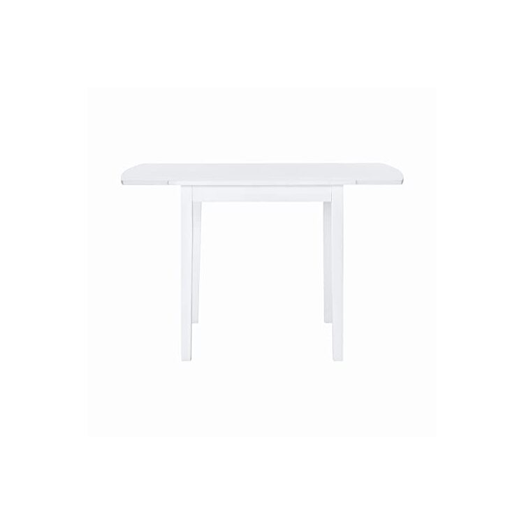 Linon White Drop Leaf Table - Torino Square - Image 13