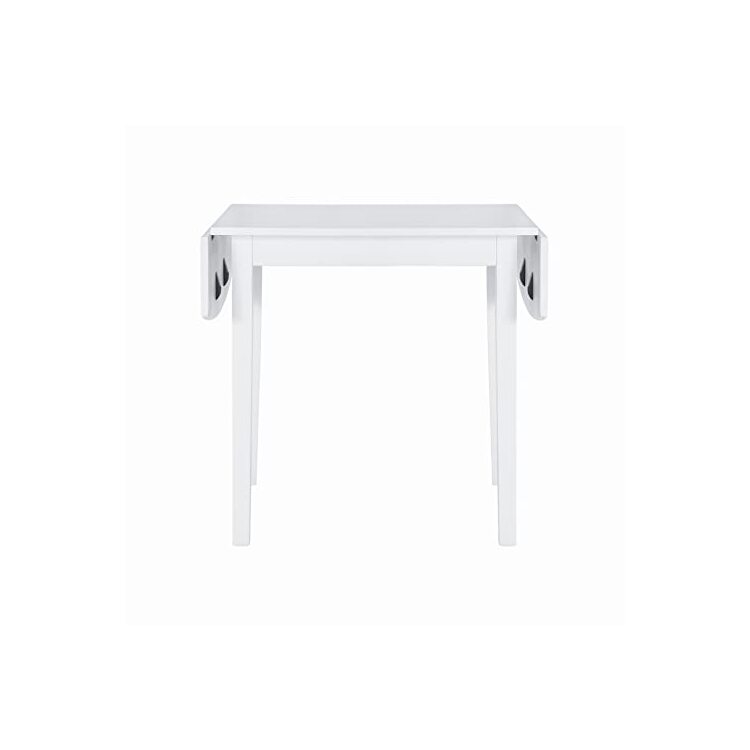 Linon White Drop Leaf Table - Torino Square - Image 14