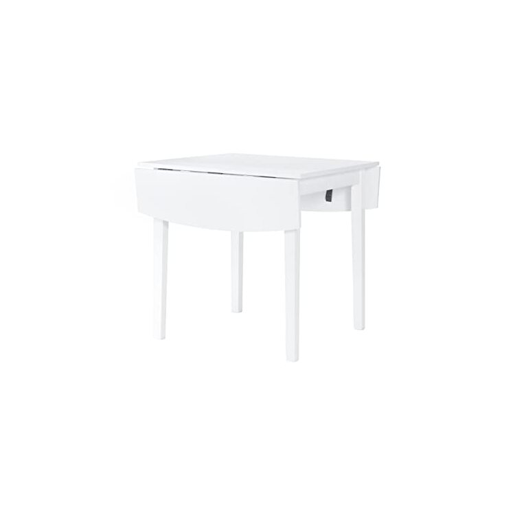 Linon White Drop Leaf Table - Torino Square - Image 10