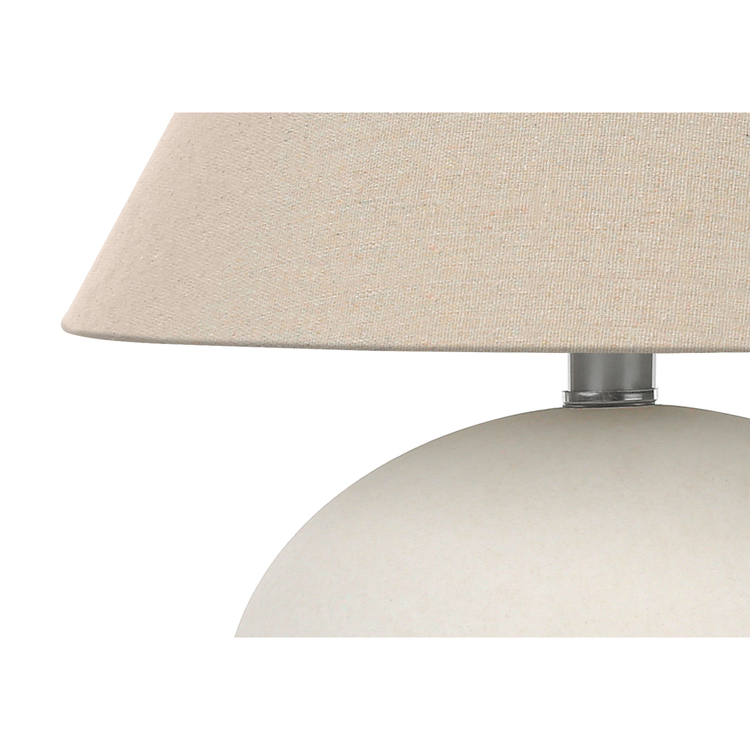 Monarch Specialties Lighting, 16"h, Table Lamp, Cream Shade, Cream Ceramic, Contemporary - Image 3