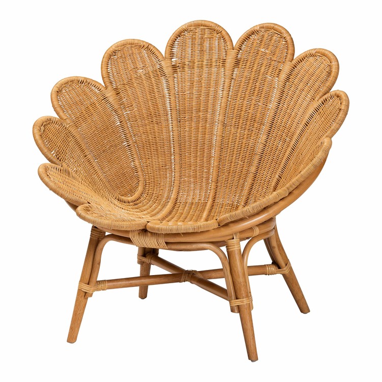 Rattan Accent Flower Chair