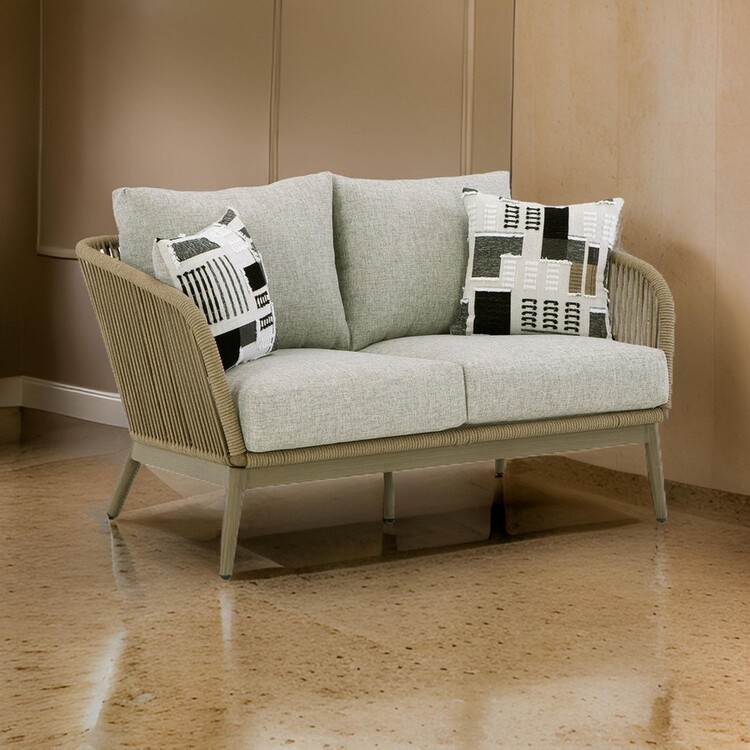 Benjara Sven Outdoor Loveseat