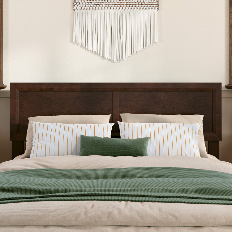 AFI, Sophia Adjustable Modern Full Wood Headboard, Walnut - Image 5