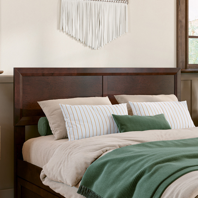 AFI, Sophia Adjustable Modern Full Wood Headboard, Walnut - Image 2