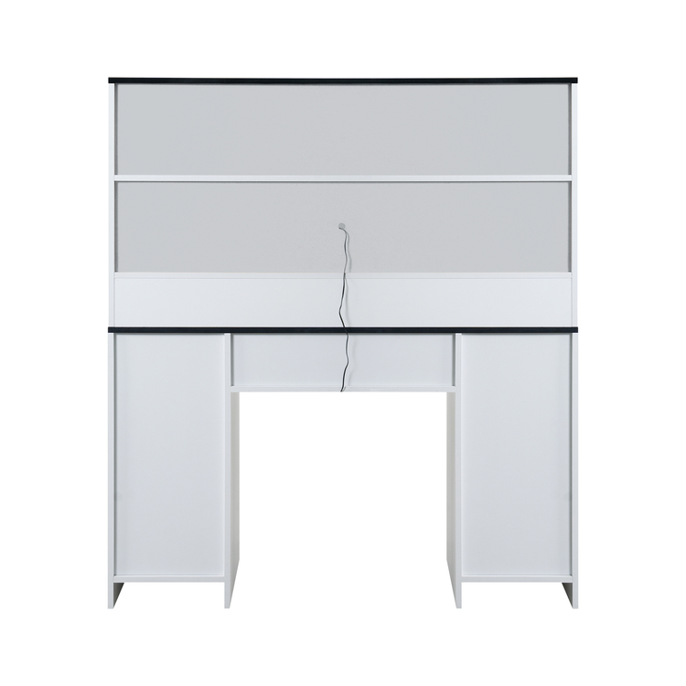 Naomi Home Vanya Makeup Vanity Desk With Sliding Mirror & Lights - Farmhouse Style With 5 Drawers, 2 Cabinets - View #9