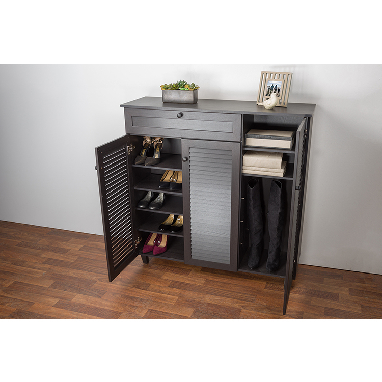 Shoe Cabinets with 3 Hinged doors and a drawer