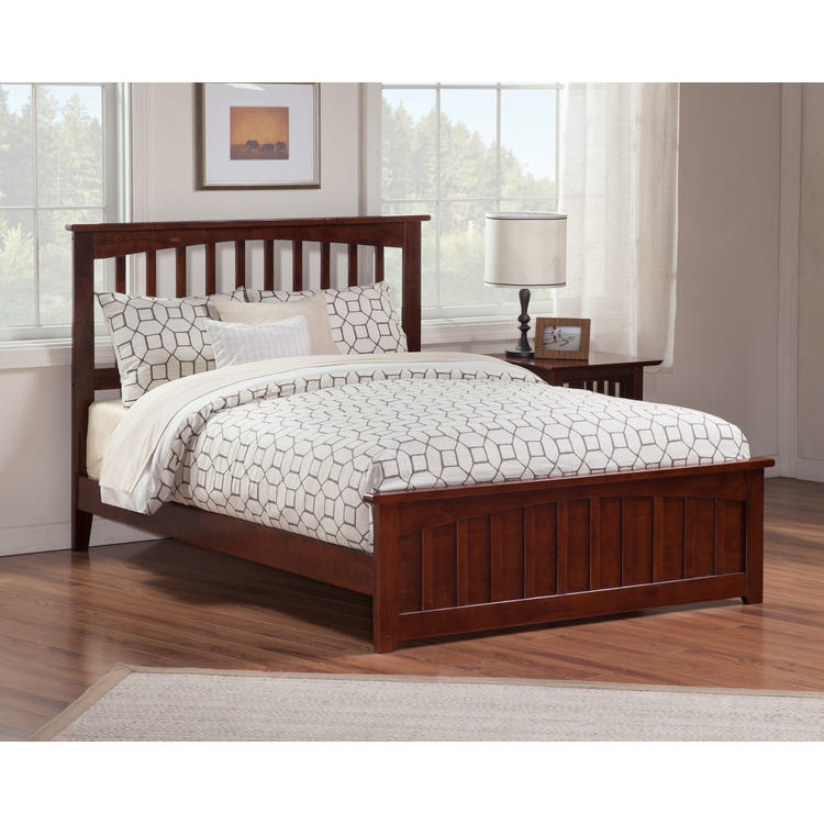 Mission Queen Low Profile Platform Bed with Matching Footboard - Thumbnail 4
