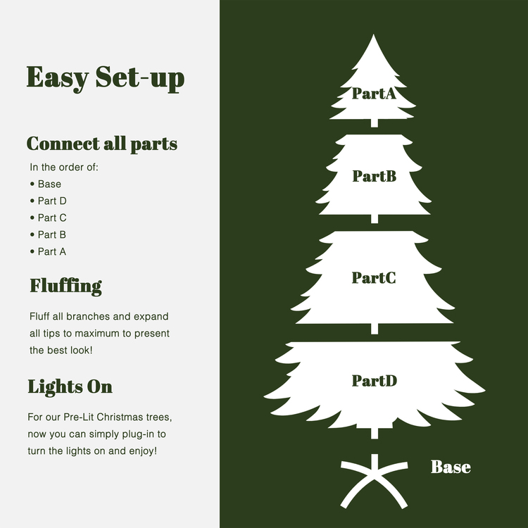 Luxen Home Flocked Christmas Tree - 7.5ft Pre-Lit Pine Tree - Image 10