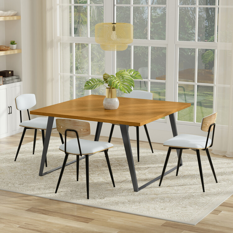 Simpli Home Lowry 54 inch x 54 inch Square Modern Industrial Square ...