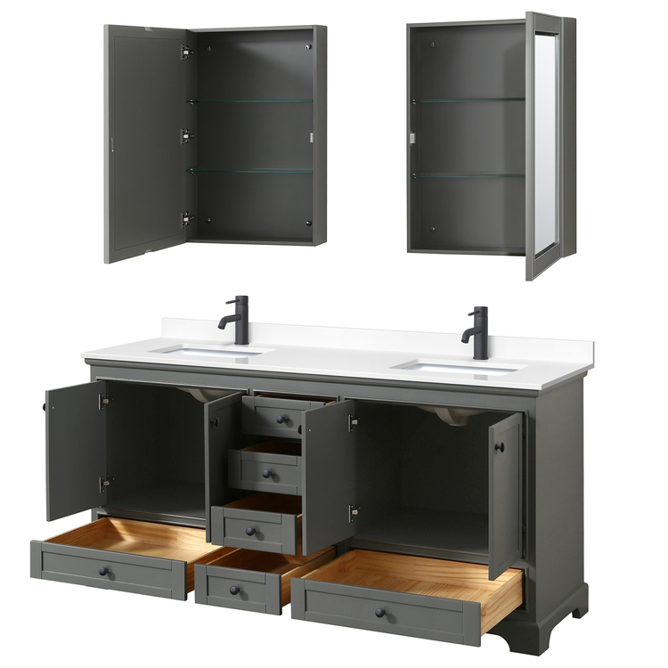 Deborah 72-Inch Double Bathroom Vanity - Thumbnail 2