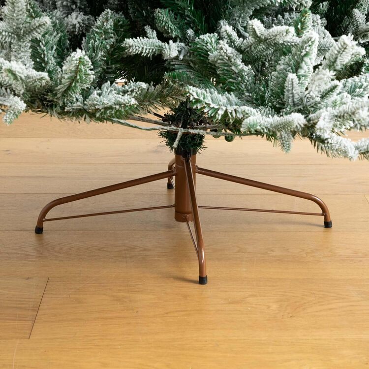 Nearly Natural 7ft. Pre-Lit Artificial Fraser Fir Flocked Christmas Tree with Instant Connect Technology and 400 Warm White LED Lights - Image 6