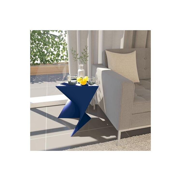 LeisureMod Randolph Modern Accent Side Table Indoor and Outdoor Use (Navy Blue) - Image 2