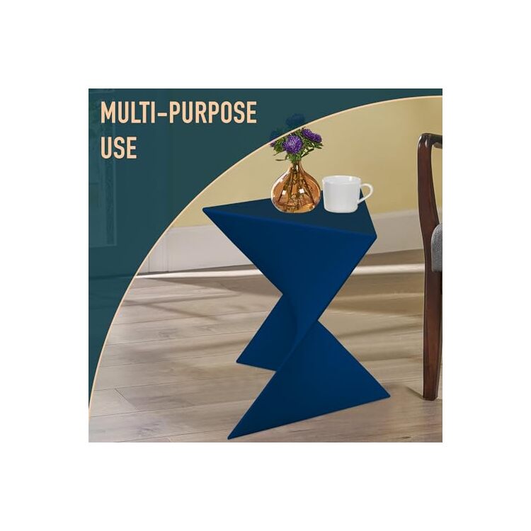 LeisureMod Randolph Modern Accent Side Table Indoor and Outdoor Use (Navy Blue) - Image 6