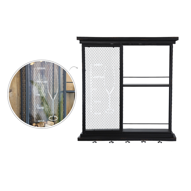 A&B Home Floating Wine Bar Shelf - Thumbnail 3