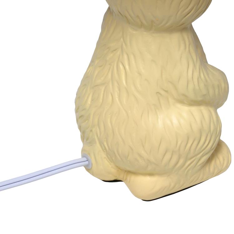 Simple Designs 16.33" Cute Wonders Whimsical Perched Bunny Rabbit Table Lamp for Home Decor, Kids Room, Yellow - Image 2