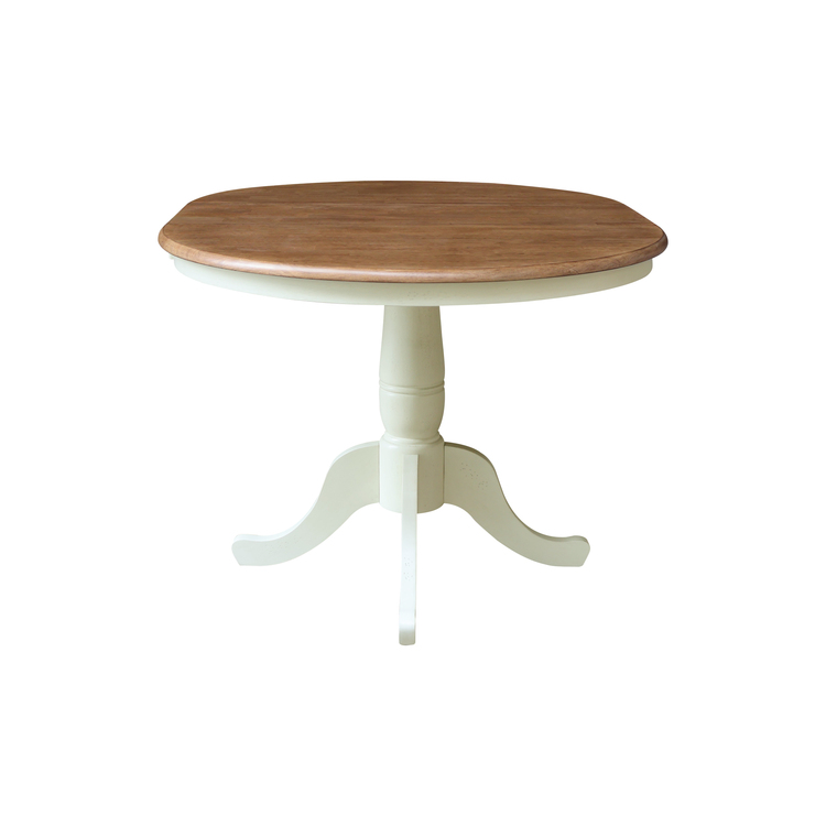 International Concepts 36" Round Top Pedestal Table With 12" Leaf - Counter Height - Thumbnail 5