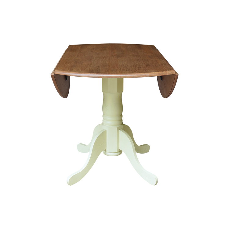 International Concepts 42" Round Dual Drop Leaf Pedestal Dining Table - Thumbnail 4