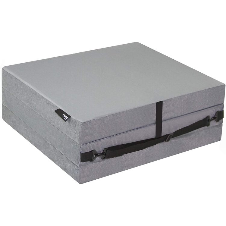 American Furniture Alliance Trifold Hide'A Mat Portable Mattress Jr. Twin-Pewter - Image 2