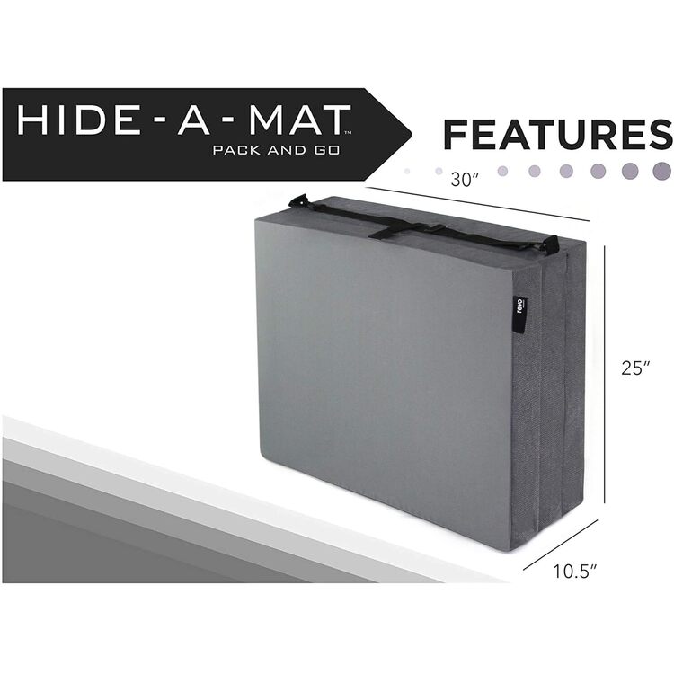 American Furniture Alliance Trifold Hide'A Mat Portable Mattress Jr. Twin-Pewter - Image 15