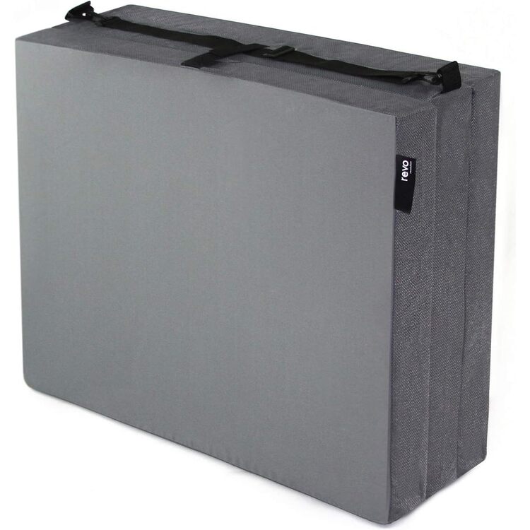 American Furniture Alliance Trifold Hide'A Mat Portable Mattress Jr. Twin-Pewter - Image 3