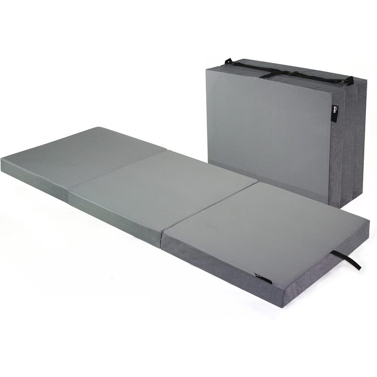 American Furniture Alliance Trifold Hide'A Mat Portable Mattress Jr. Twin-Pewter - Image 5