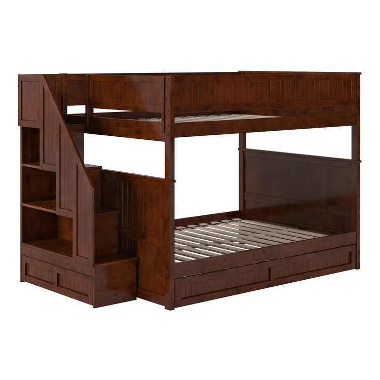 AFI, Dover Full over Full Staircase Bunk Bed with Storage Drawer & Twin ...