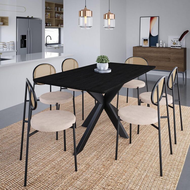 LeisureMod Ravenna 7-Piece Dining Set - Thumbnail 2