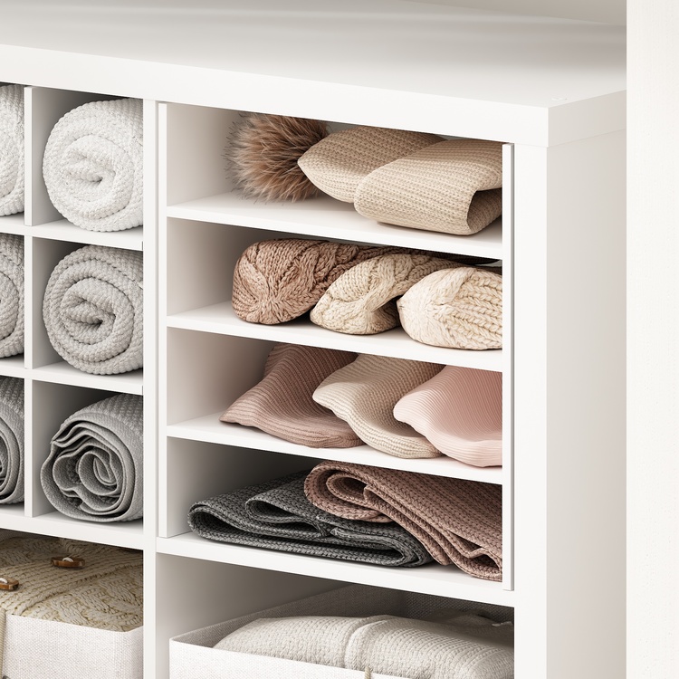 Furinno Cubicle 3-Shelf File Organizer Cube Insert, White - Image 6