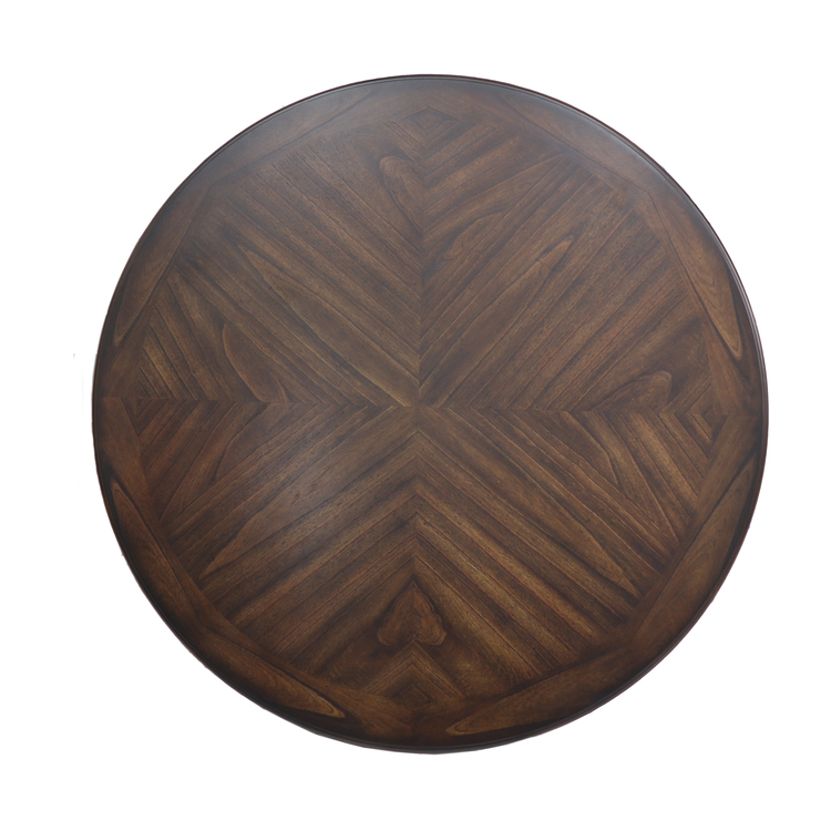 New Classic Furniture Mitchell 5-Piece Wood Round Counter Dining Set, 1 Counter Dining Table And 4 Chairs, 42 Inch, Brown Cherry - Image 5