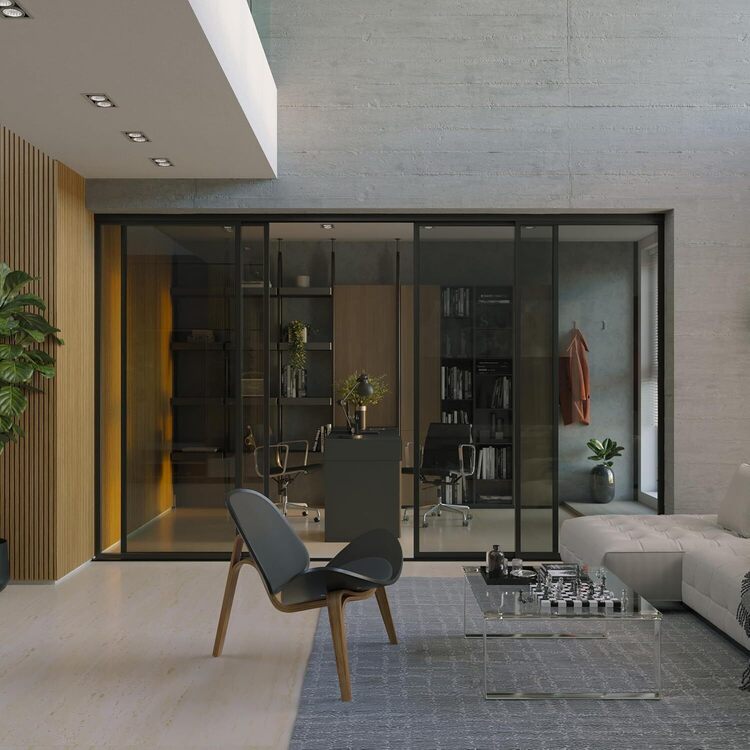 Maykoosh Artisanal Attic Glass Room Divider Panel and Partition Wall ...