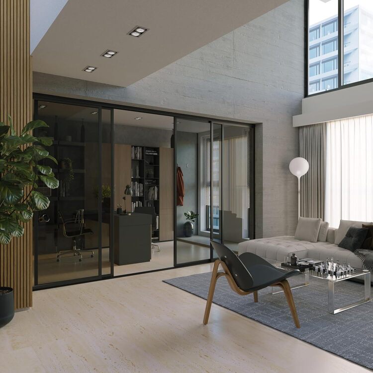 Maykoosh Artisanal Attic Glass Room Divider Panel and Partition Wall ...