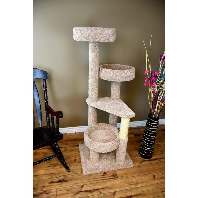 Cat Tower Large Multi-Level|Carpeted Cat Tree with Scratching Posts