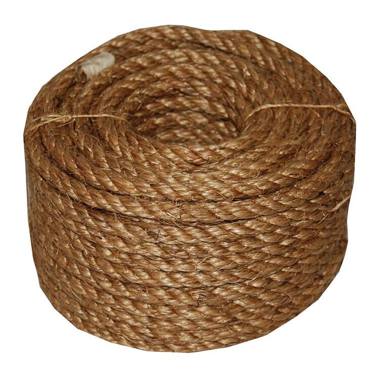T.W . Evans Cordage Manila Rope 3/8" x 100ft - Strong Natural Fiber image - 1