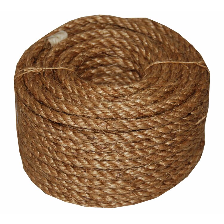 T.W . Evans Cordage Manila Rope 3/4" x 50ft - Strong Natural Fiber image - 1