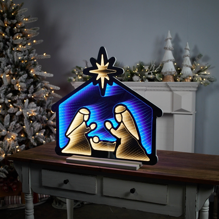 MELROSE International Nativity Scene Holy Family Ekkolight